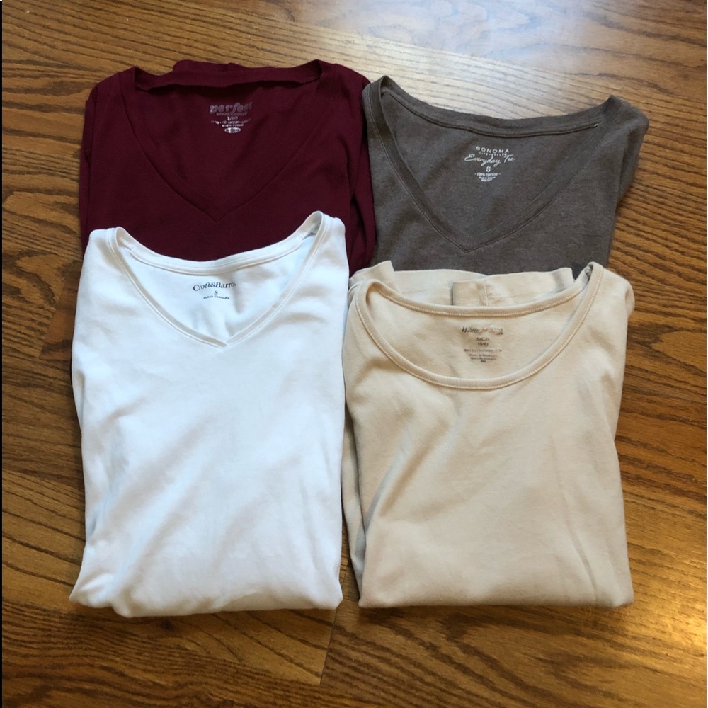 Set of four shirts.